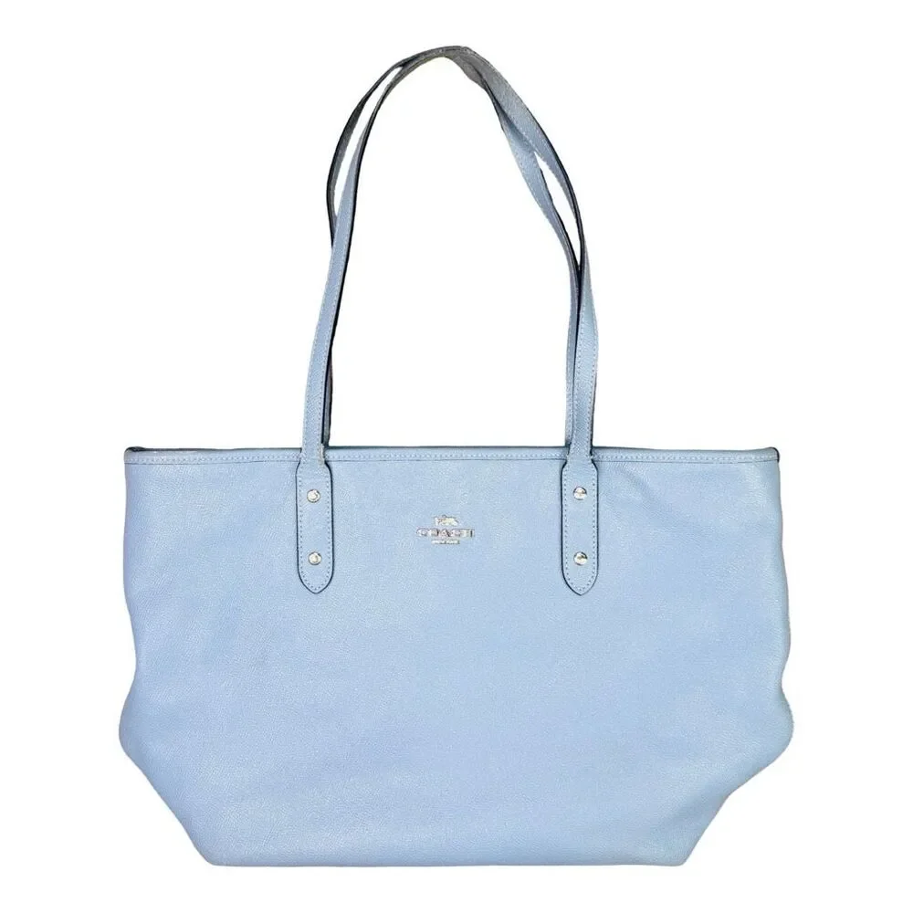 COACH Blue Leather City Zip Tote Bag - M1723-F58846 - Picture 10 of 13